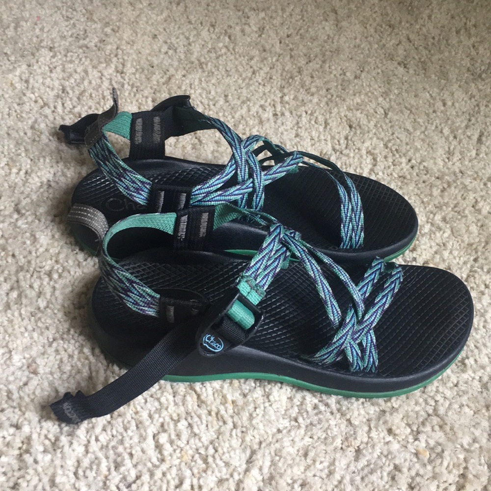 Blue double strap Chacos